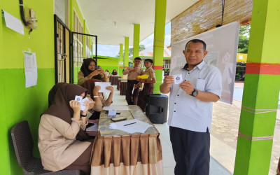 Pemilihan Ketua OSIM MTsN 9 Tanah Datar Berlangsung Demokratis